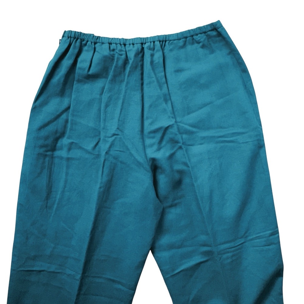 Josephine Chaus Tuscan Villa Linen Pants Tuscan Teal Color 463 Womens 14 NWT - Picture 10 of 11